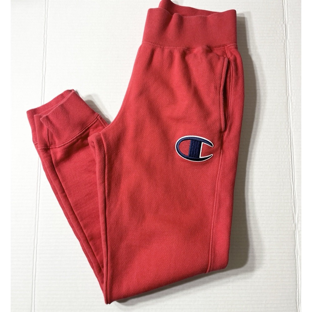 Champion Reverse Weave Sweatpants Men's Small Red Sportswear BlokeCore Joggers